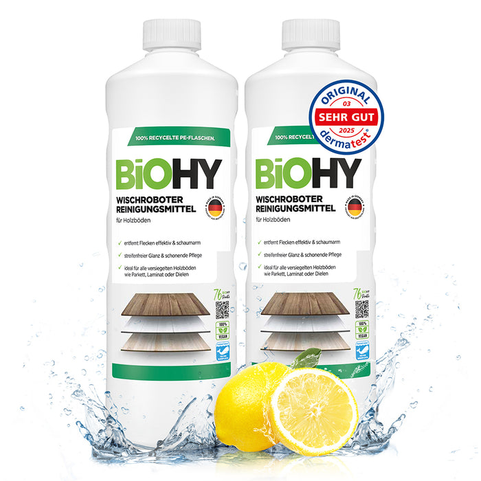 BiOHY Nettoyant pour robot d'essuyage, Nettoyant pour robot d'essuyage, Nettoyant pour sol non polluant, Bio concentré