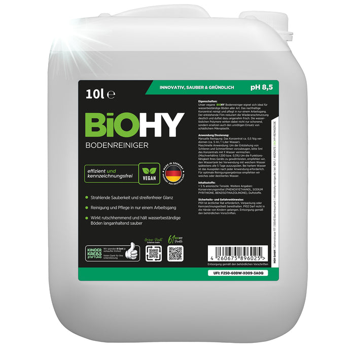 BiOHY nettoyant pour sols, nettoyant pour sols, nettoyant non moussant pour sols, concentré bio