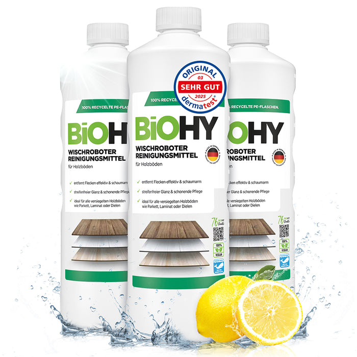BiOHY Nettoyant pour robot d'essuyage, Nettoyant pour robot d'essuyage, Nettoyant pour sol non polluant, Bio concentré