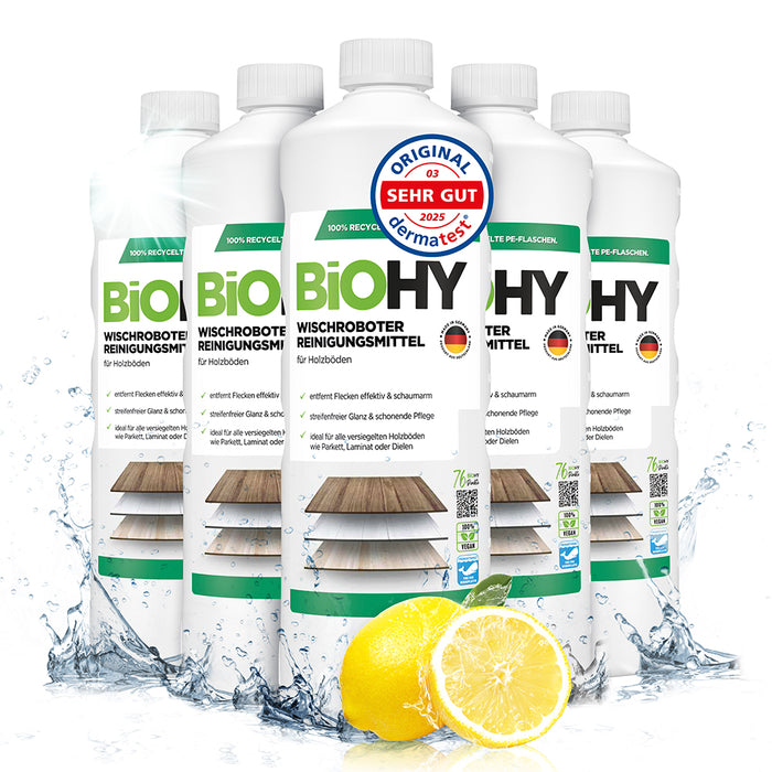 BiOHY Nettoyant pour robot d'essuyage, Nettoyant pour robot d'essuyage, Nettoyant pour sol non polluant, Bio concentré