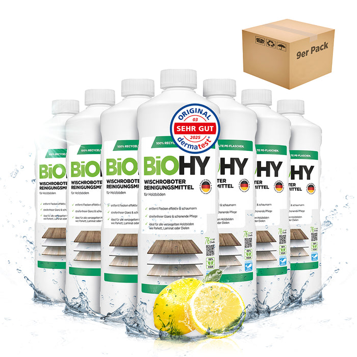 BiOHY Nettoyant pour robot d'essuyage, Nettoyant pour robot d'essuyage, Nettoyant pour sol non polluant, Bio concentré