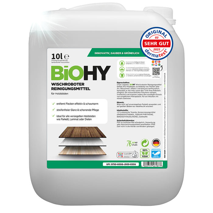 BiOHY Nettoyant pour robot d'essuyage, Nettoyant pour robot d'essuyage, Nettoyant pour sol non polluant, Bio concentré