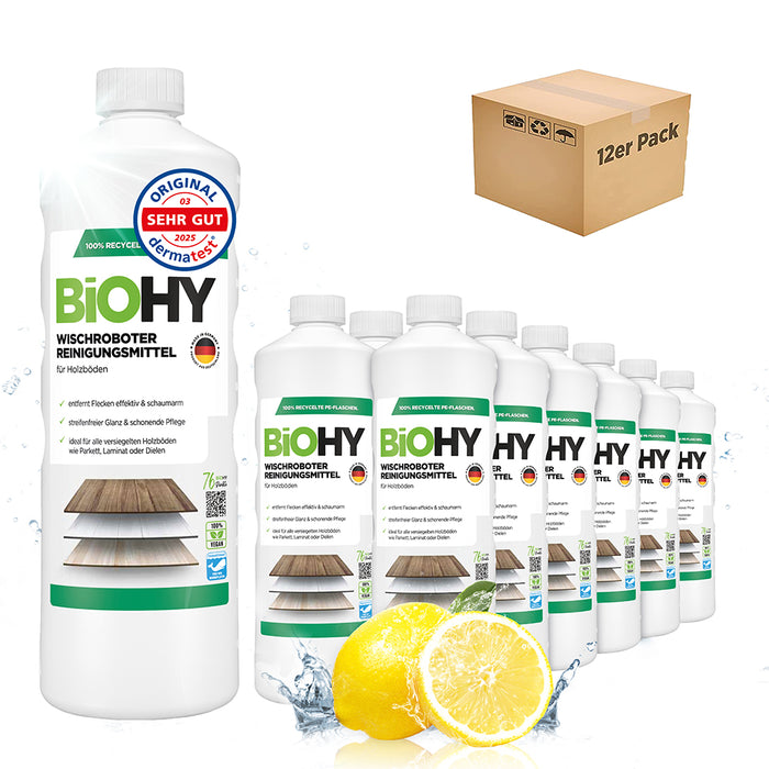 BiOHY Nettoyant pour robot d'essuyage, Nettoyant pour robot d'essuyage, Nettoyant pour sol non polluant, Bio concentré