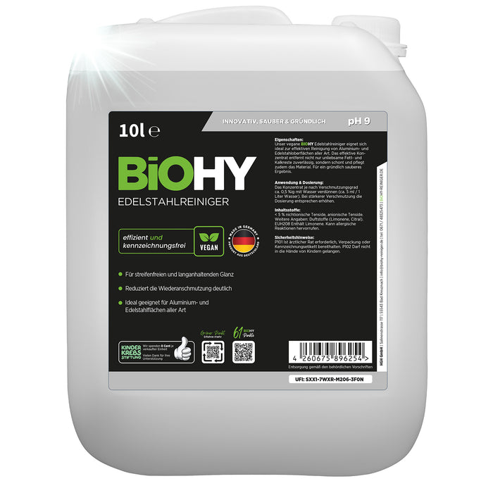 BiOHY nettoyant inox, nettoyant inox spray, produit d'entretien inox, produit de nettoyage inox