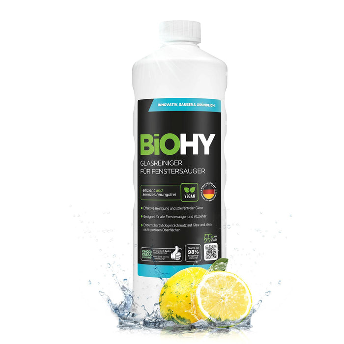 BiOHY glass cleaner for window vacuums, window cleaning agents, glass cleaners, window cleaners