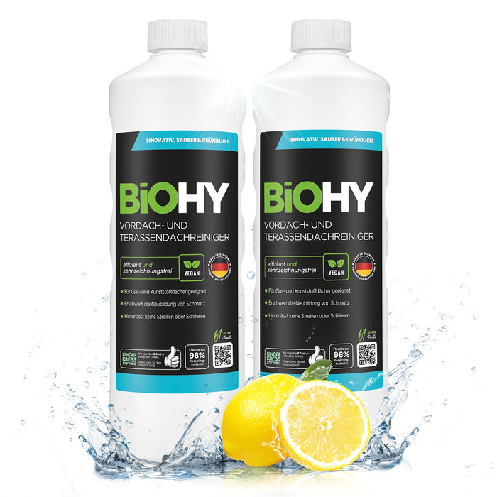 BiOHY Vordach- und Terrassendachreiniger – umweltfreundlich, vegan & Made in Germany (Gebindegröße)