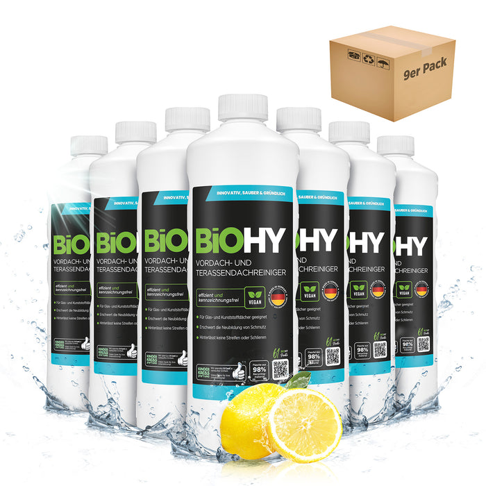 BiOHY Vordach- und Terrassendachreiniger – umweltfreundlich, vegan & Made in Germany (Nahaufnahme)