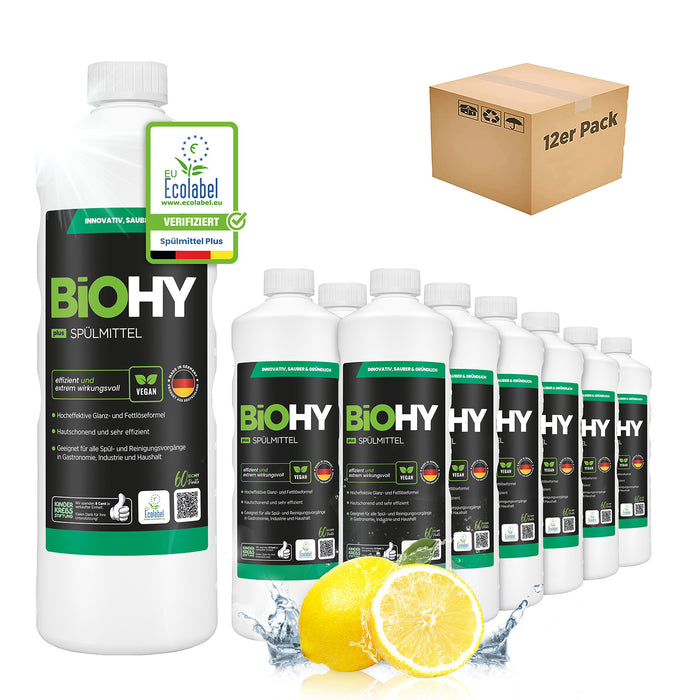 BiOHY Spülmittel Plus – umweltfreundlich, vegan & Made in Germany (Produktflasche)
