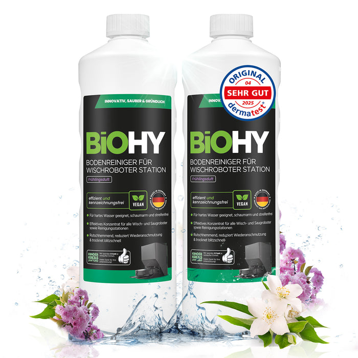 BiOHY Wischroboter-Station Reiniger Frühlingsduft – nachhaltiges Bio-Konzentrat Made in Germany