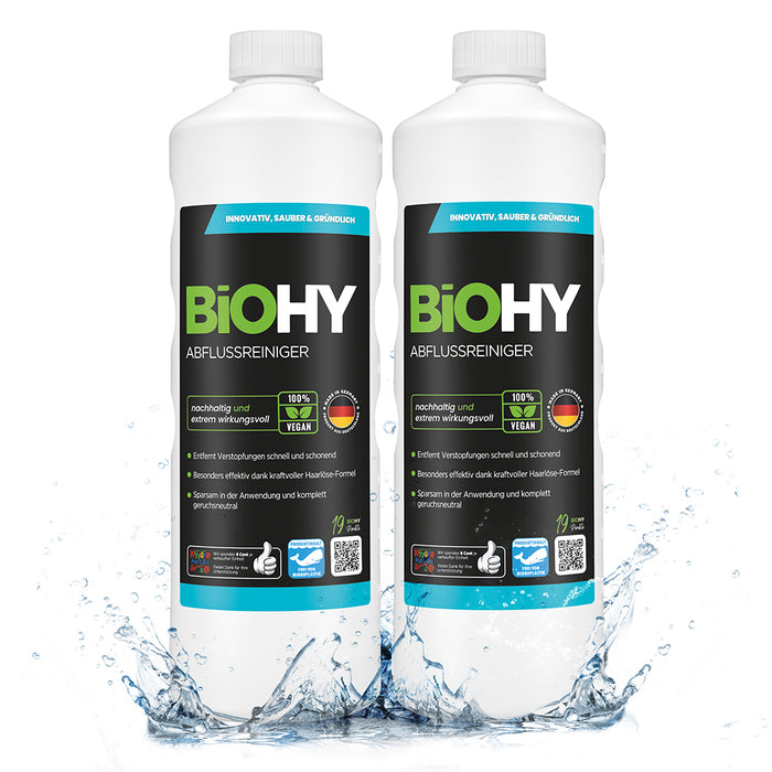 BiOHY déboucheur de canalisations, nettoyant pour tuyaux, produit sans tuyau, concentré