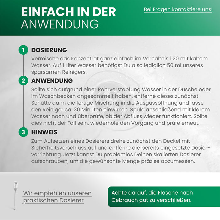 BiOHY déboucheur de canalisations, nettoyant pour tuyaux, produit sans tuyau, concentré