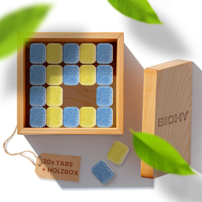 BiOHY Tout-en-un Pastilles pour lave-vaisselle, Pastilles pour lave-vaisselle, Pastilles pour lave-vaisselle