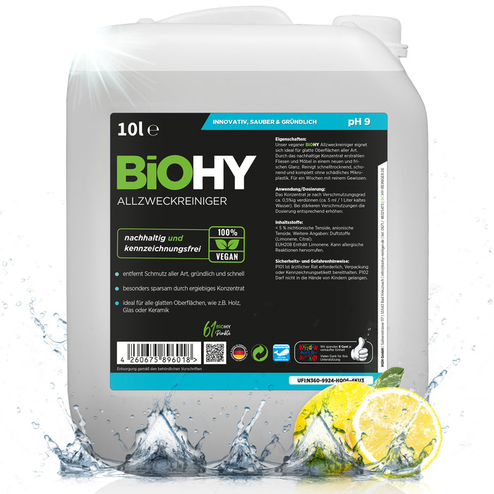 BiOHY all-purpose cleaner, all-purpose cleaner, universal cleaner, organic concentrate