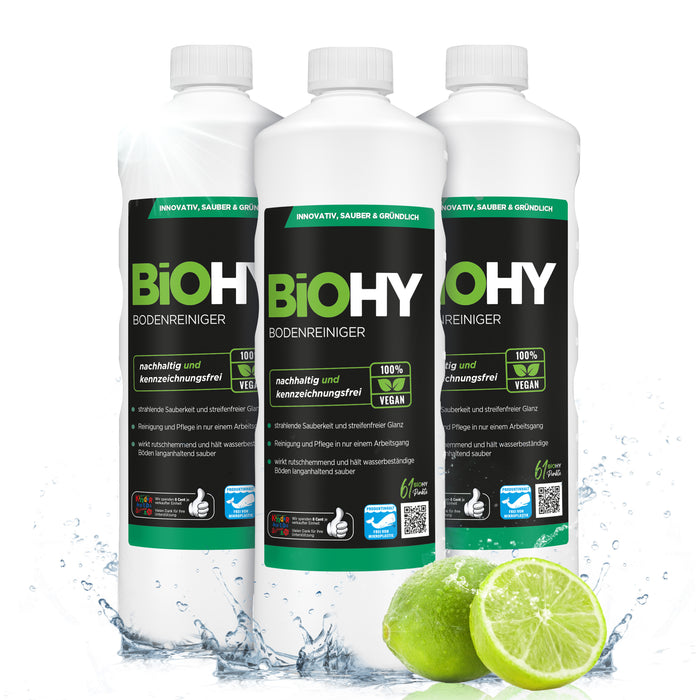 BiOHY nettoyant pour sols, nettoyant pour sols, nettoyant non moussant pour sols, concentré bio