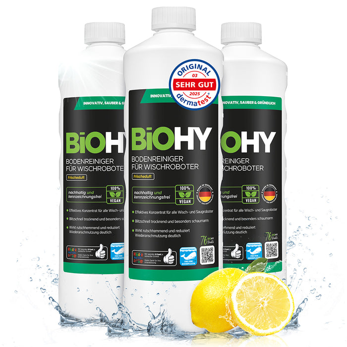 BiOHY Nettoyant sols pour robots de nettoyage, Nettoyant bio, Entretien des sols, Nettoyant sols non moussant