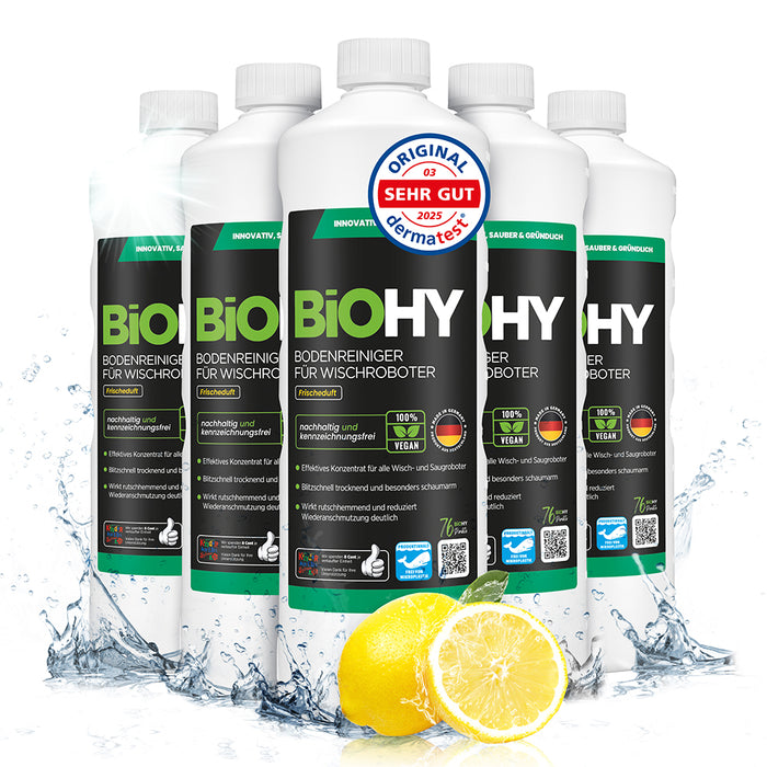 BiOHY Nettoyant sols pour robots de nettoyage, Nettoyant bio, Entretien des sols, Nettoyant sols non moussant