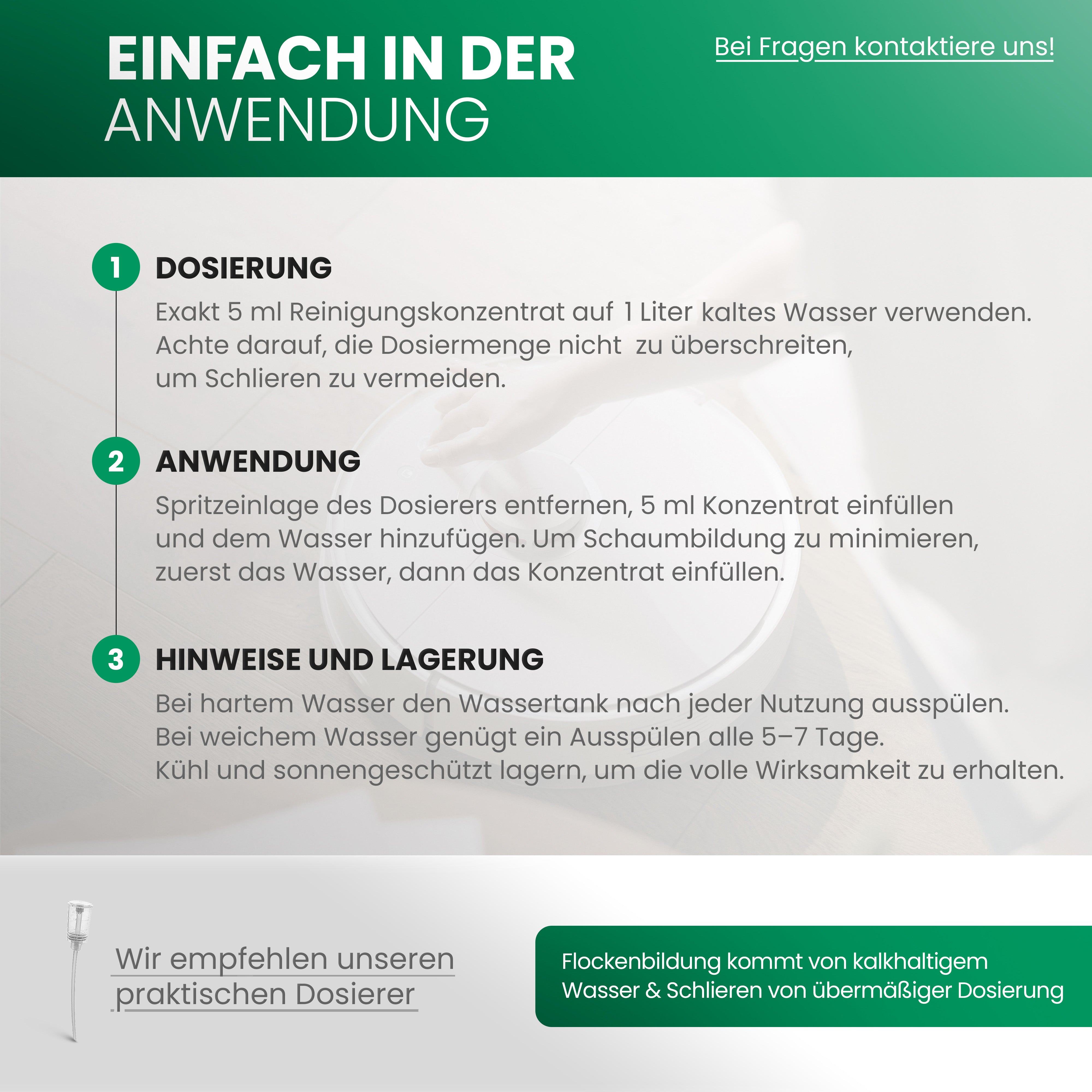 BiOHY floor cleaner for wiping robots, organic cleaner, floor wiping care, non-foaming floor cleaner