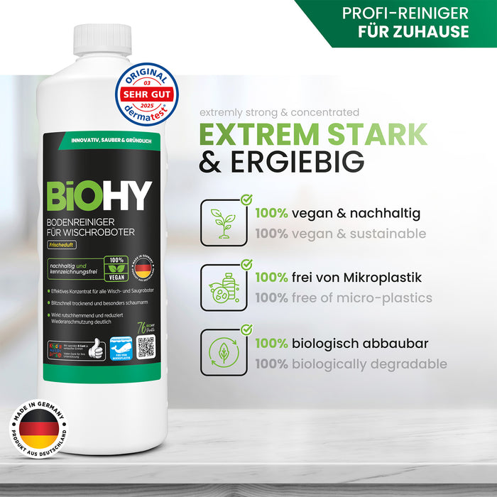 BiOHY Nettoyant sols pour robots de nettoyage, Nettoyant bio, Entretien des sols, Nettoyant sols non moussant