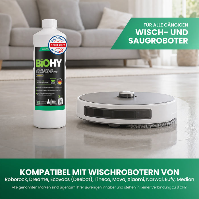 BiOHY Nettoyant sols pour robots de nettoyage, Nettoyant, Entretien des sols, Nettoyant sols non moussant