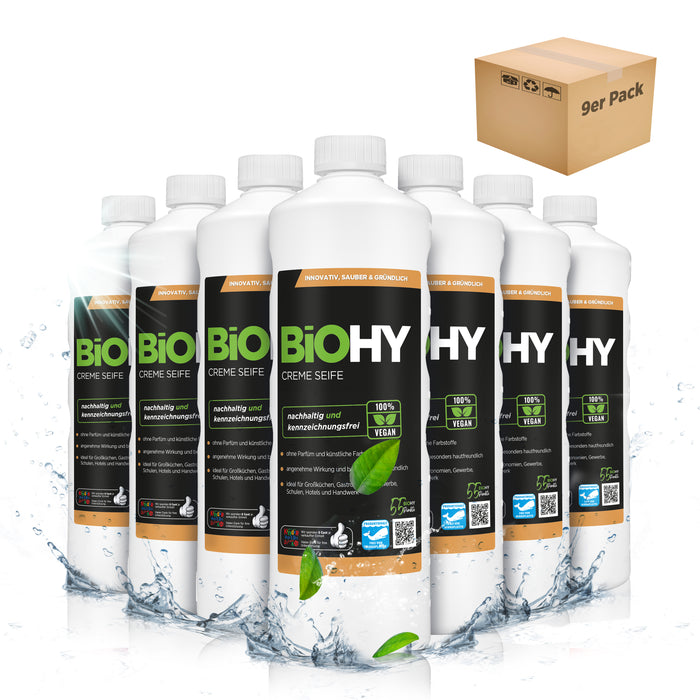 BiOHY cream soap, skin-friendly washing lotion, phosphate-free hand soap, moisturizing soap cream