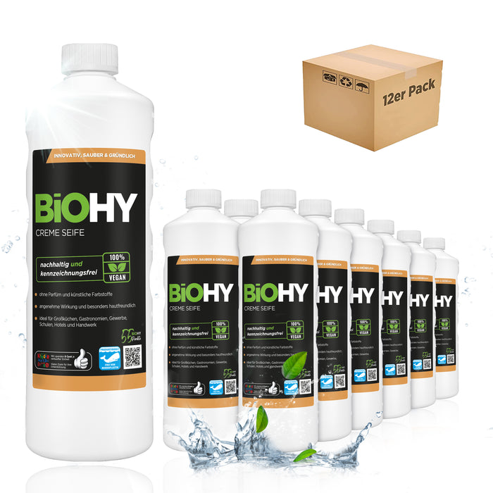 BiOHY cream soap, skin-friendly washing lotion, phosphate-free hand soap, moisturizing soap cream