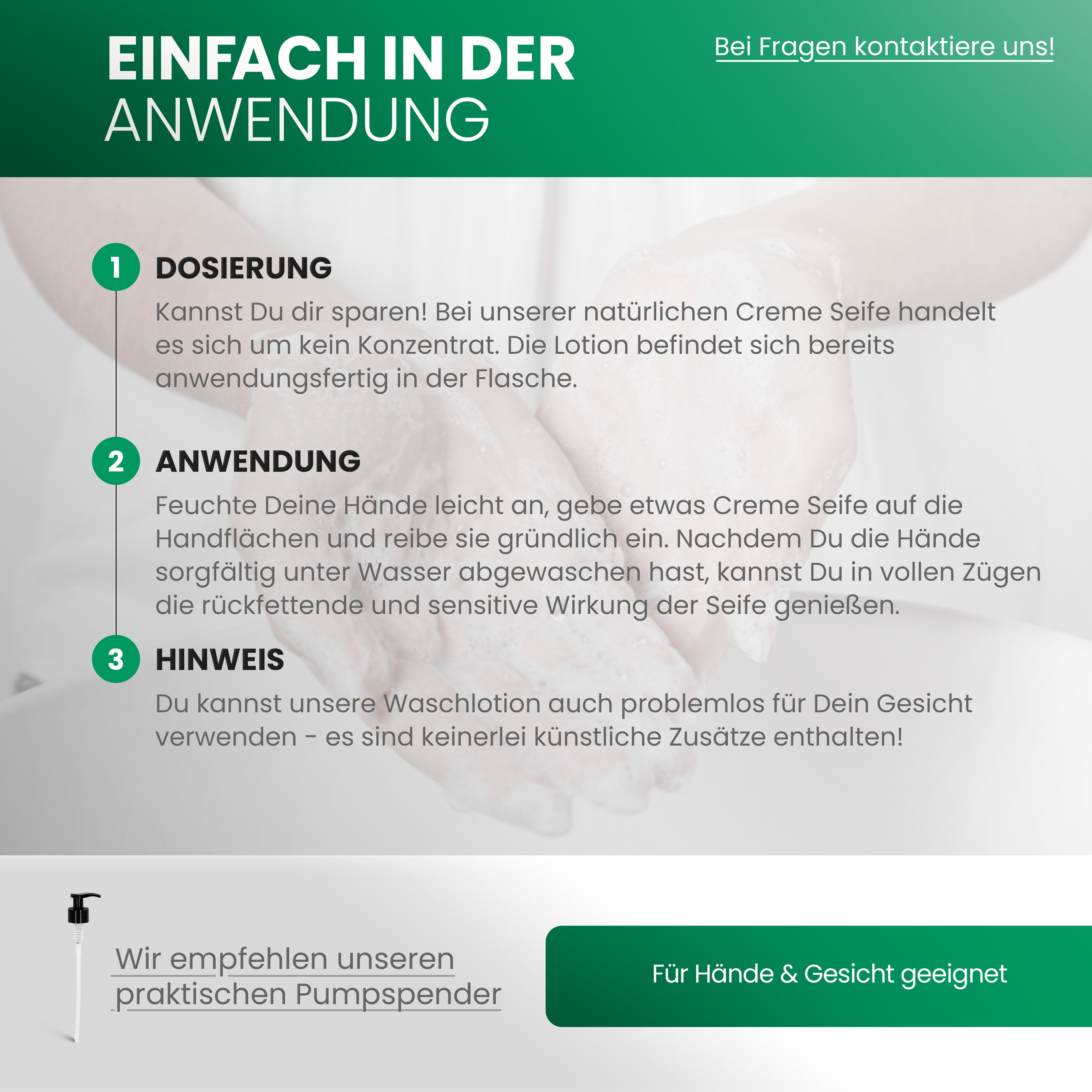 Savon crème BiOHY, Lotion lavante douce pour la peau, Savon pour les mains sans phosphate, Crème de savon relipidante