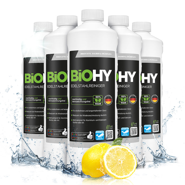 BiOHY nettoyant inox, nettoyant inox spray, produit d'entretien inox, produit de nettoyage inox