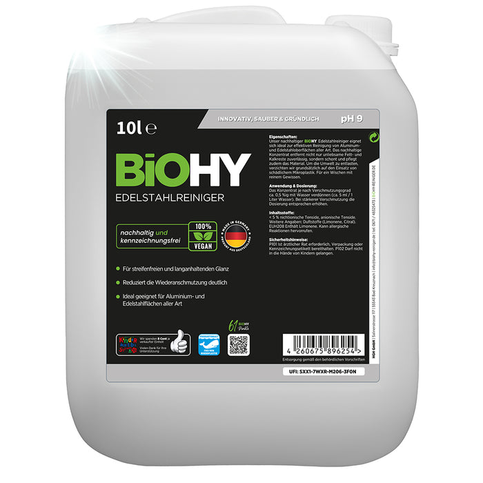BiOHY nettoyant inox, nettoyant inox spray, produit d'entretien inox, produit de nettoyage inox