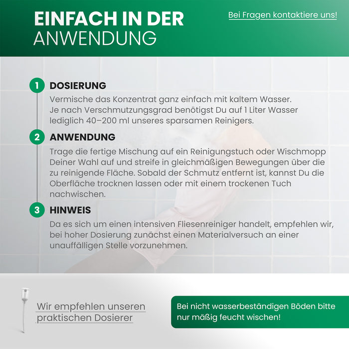 BiOHY nettoyant pour carrelages 10 litres, nettoyant pour sols carrelés, nettoyant pour pierres fines, nettoyant pour sols, B2B