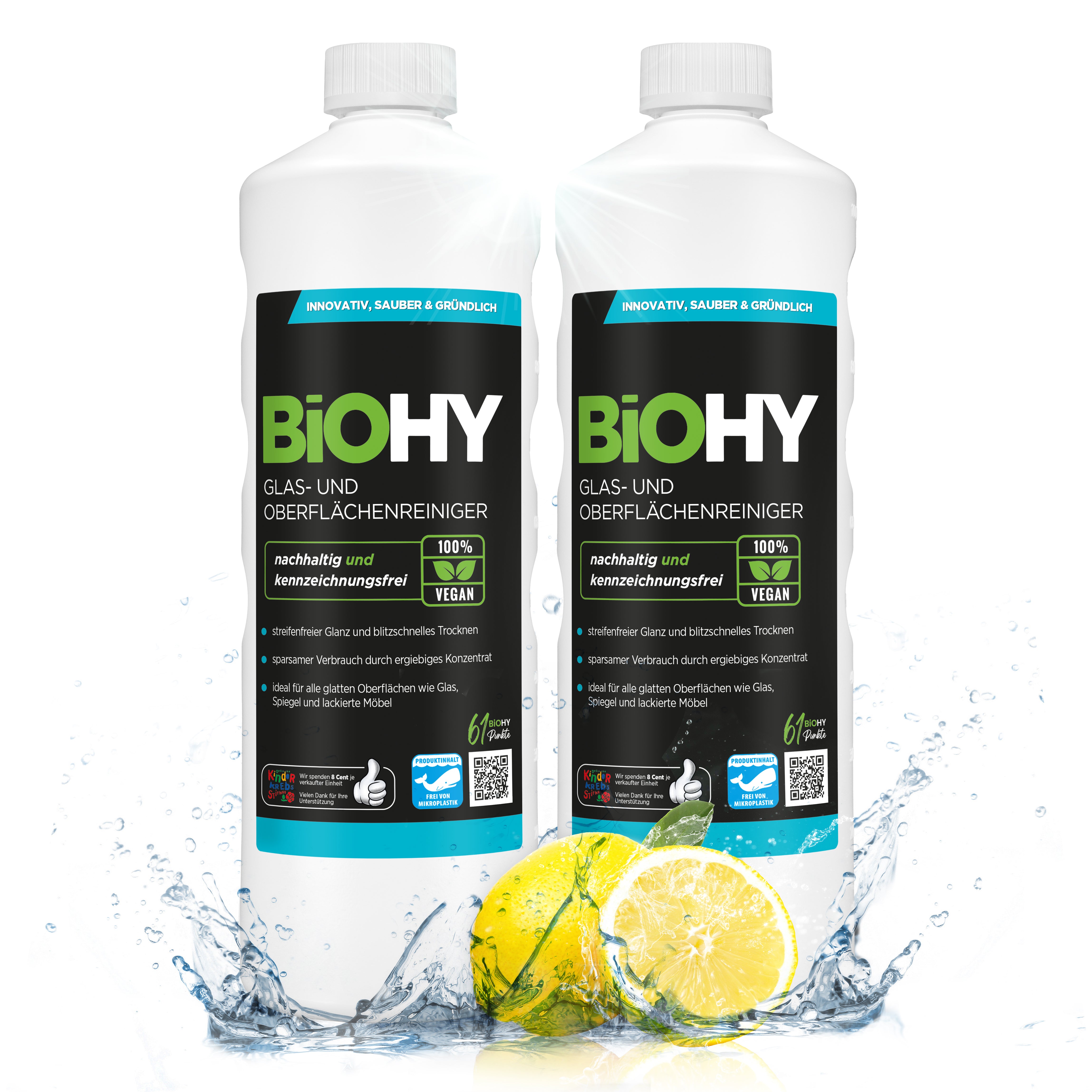BiOHY glass and surface cleaner, glass cleaner, surface cleaner, window cleaning agent