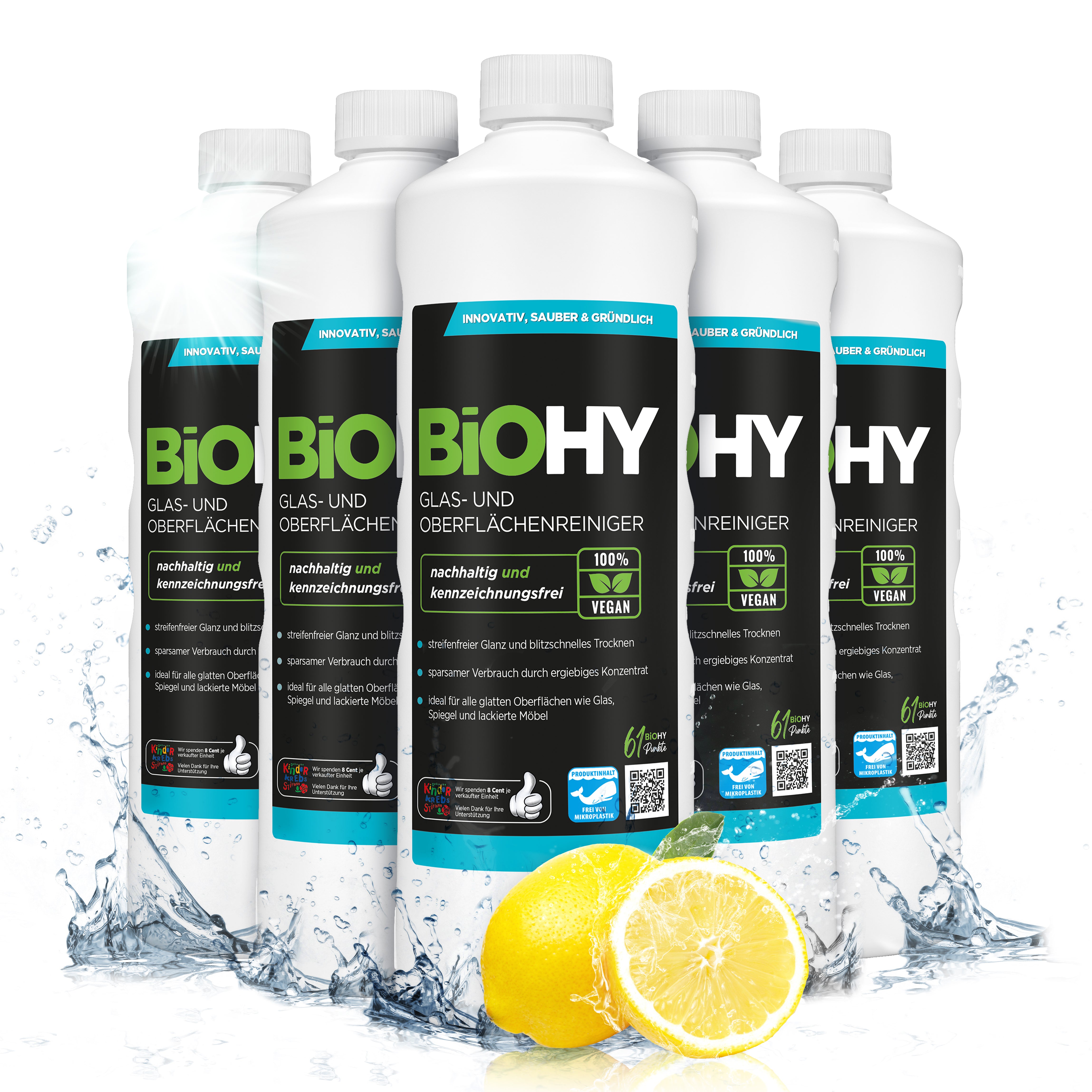 BiOHY glass and surface cleaner, glass cleaner, surface cleaner, window cleaning agent