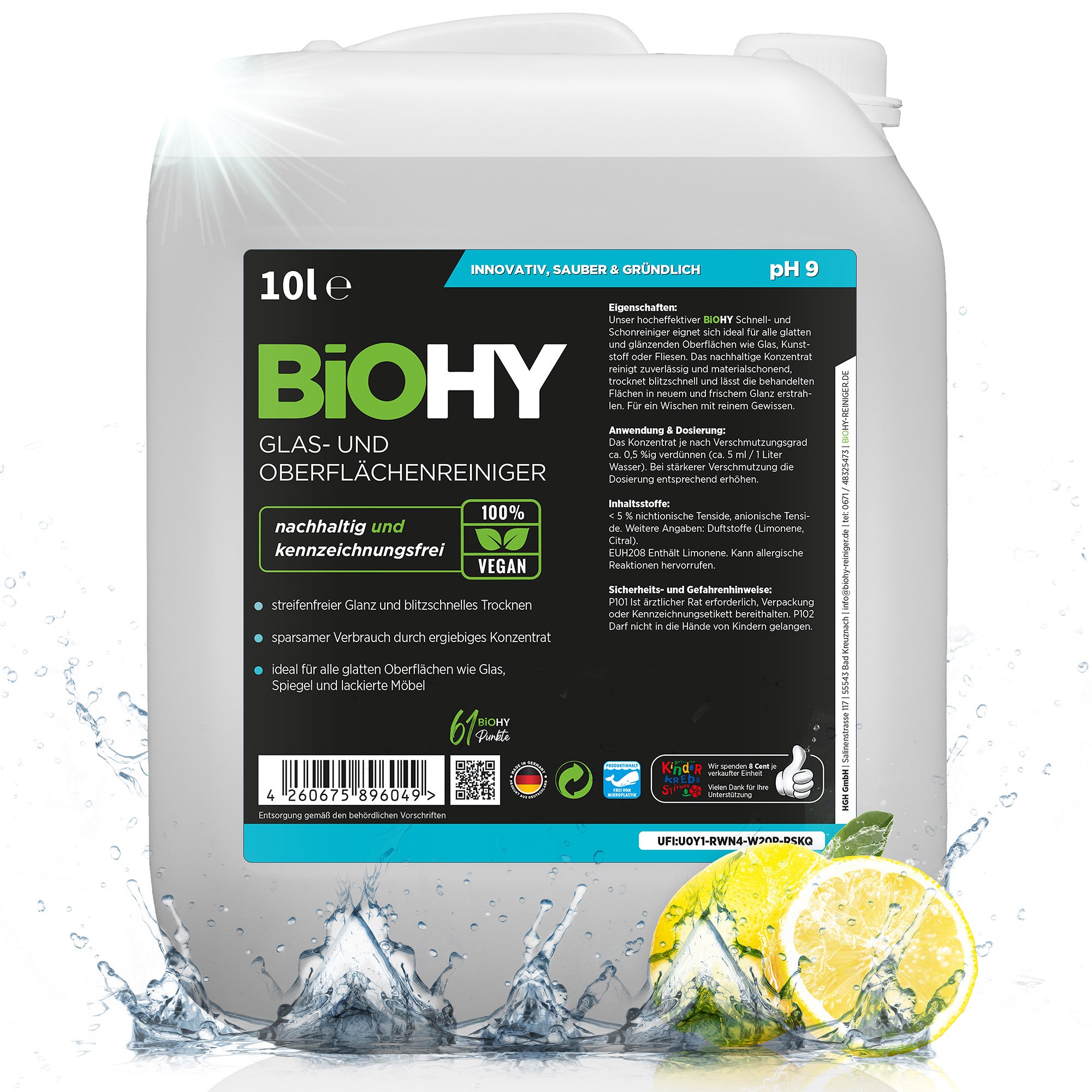 BiOHY intensive cleaner, industrial cleaner, universal cleaner, cleaning agent concentrate