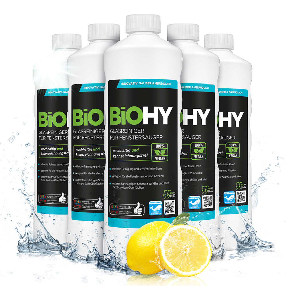BiOHY glass cleaner for window vacuums, window cleaning agents, glass cleaners, window cleaners