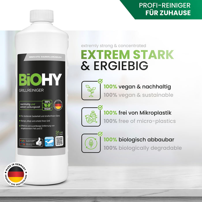 BiOHY nettoyant pour barbecue, nettoyant pour barbecue à gaz, nettoyant pour BBQ, nettoyant pour grille de barbecue