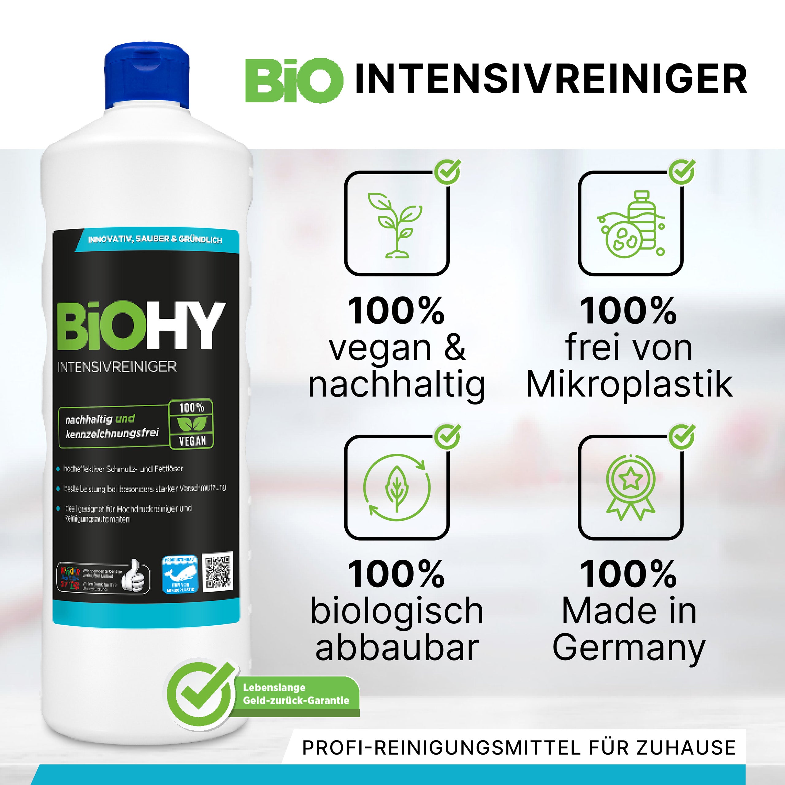 BiOHY intensive cleaner, industrial cleaner, universal cleaner, cleaning agent concentrate