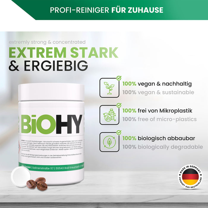 Pastilles de nettoyage BiOHY pour machines à café automatiques, pastilles de détartrage, pastilles de détartrage pour machines à café automatiques, pastilles de nettoyage pour machines à café
