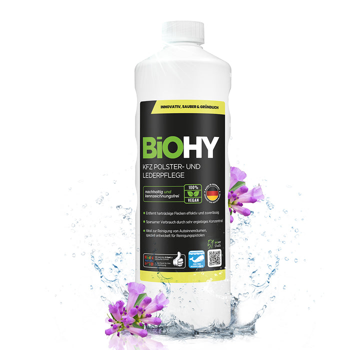 BiOHY Entretien des coussins et du cuir de voiture, Nettoyant pour coussins de voiture, Nettoyant pour sièges de voiture, Entretien de l'habitacle