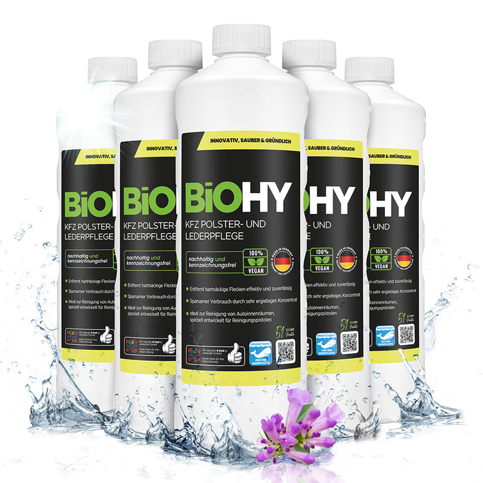 BiOHY Entretien des coussins et du cuir de voiture, Nettoyant pour coussins de voiture, Nettoyant pour sièges de voiture, Entretien de l'habitacle