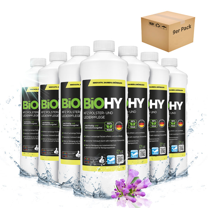 BiOHY Entretien des coussins et du cuir de voiture, Nettoyant pour coussins de voiture, Nettoyant pour sièges de voiture, Entretien de l'habitacle