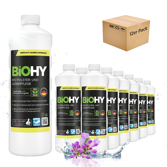 BiOHY Entretien des coussins et du cuir de voiture, Nettoyant pour coussins de voiture, Nettoyant pour sièges de voiture, Entretien de l'habitacle