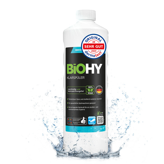 BiOHY produit de rinçage, nettoyant pour verre lave-vaisselle, nettoyant pour lave-vaisselle, nettoyant pour couverts
