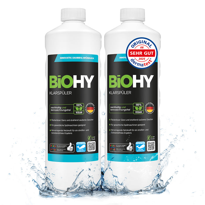 BiOHY produit de rinçage, nettoyant pour verre lave-vaisselle, nettoyant pour lave-vaisselle, nettoyant pour couverts