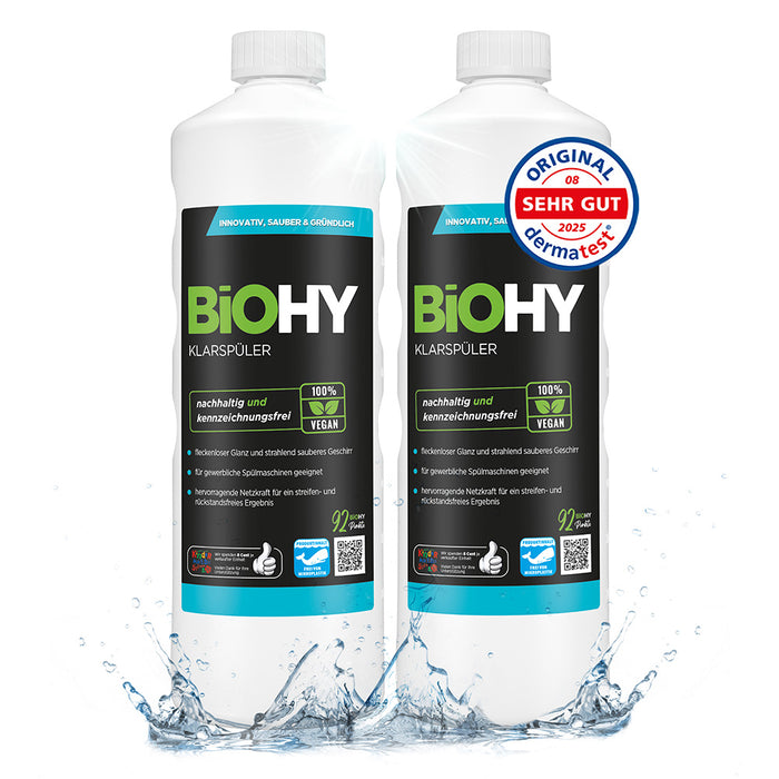 BiOHY produit de rinçage, nettoyant pour verre lave-vaisselle, nettoyant pour lave-vaisselle, nettoyant pour couverts