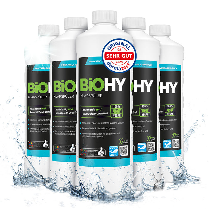 BiOHY produit de rinçage, nettoyant pour verre lave-vaisselle, nettoyant pour lave-vaisselle, nettoyant pour couverts