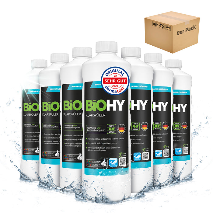 BiOHY produit de rinçage, nettoyant pour verre lave-vaisselle, nettoyant pour lave-vaisselle, nettoyant pour couverts