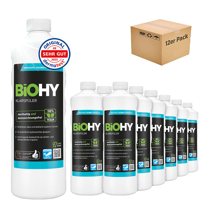 BiOHY produit de rinçage, nettoyant pour verre lave-vaisselle, nettoyant pour lave-vaisselle, nettoyant pour couverts