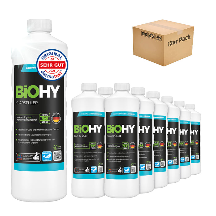 BiOHY produit de rinçage, nettoyant pour verre lave-vaisselle, nettoyant pour lave-vaisselle, nettoyant pour couverts