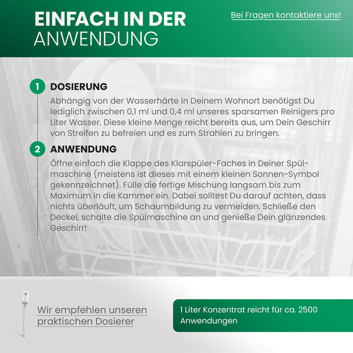 BiOHY produit de rinçage, nettoyant brillant, nettoyant pour lave-vaisselle, nettoyant pour couverts, B2B