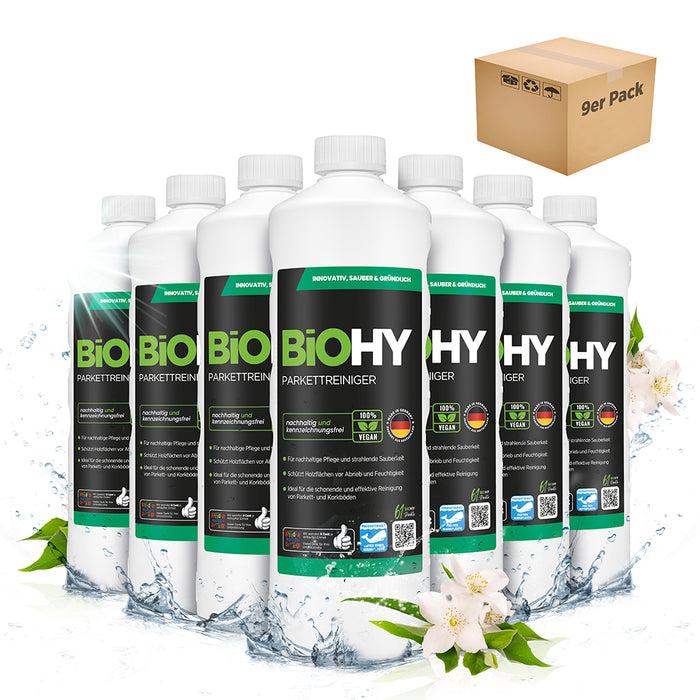 BiOHY nettoyant pour parquet, produit d'entretien pour parquet, savon pour parquet en bois, entretien du parquet
