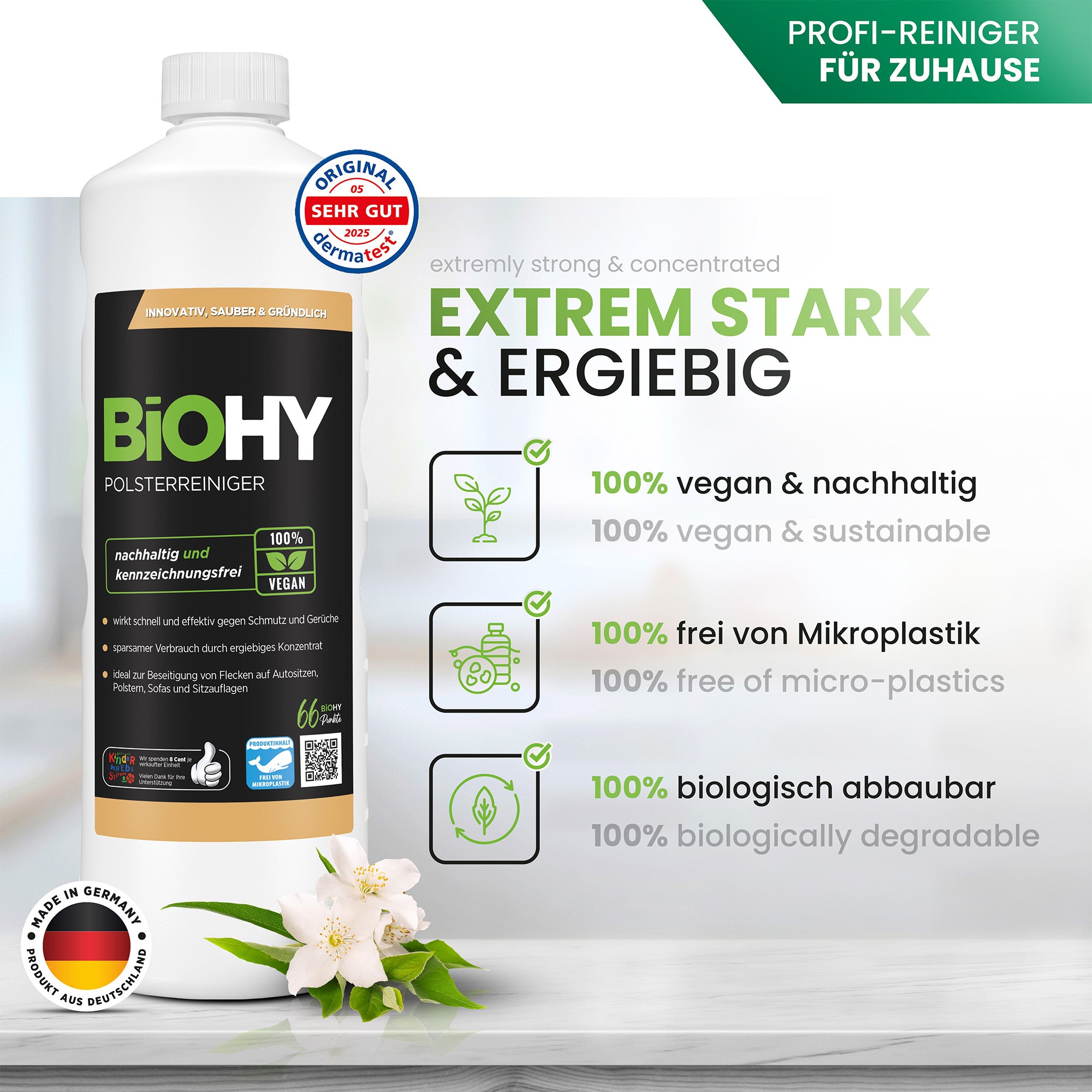 BiOHY upholstery cleaner, textile cleaner, upholstery cleaning agent, sofa cleaner